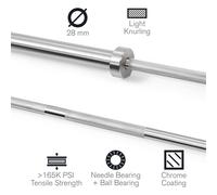 Hybrid Men ECO barra para pesas olímpica 50 mm manguito 650 kg acero Capital Sports