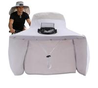 Hybrid Power Cooling Headgear - USB Solar Charging, High Airflow Adjustable Ventilator, Lightweight Sun Protection Fabric, Reinforced Wide Shade Brim, Extreme Heat Outdoor Gear | For Hiking