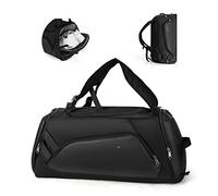 HYC00 Bolsa de deporte para hombre bolsa de deporte con compartimento para zapatos y bolsillo húmedo bolsa de viaje ligera de gimnasio de fin de semana para deportes viajes, A-negro