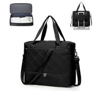 HYC00 Bolsa de Viaje 45x36x20 Easyjet Bolsa Cabina Impermeable Equipaje de Mano Avion de Fin Semana Bolsas Deporte Gimnasio Mujer Travel Cabin Bag Borsone da Ospedale Viaggio Borsa Weekend,F02-Negro
