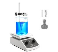 HYCC Agitador magnético con placa calefactora, temperatura máxima de 520 °F, 100-2000 rpm, 2000 ml, con barra agitadora magnética y recuperador de barra agitadora