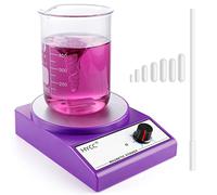 HYCC Agitador magnético, Mezclador magnético de 3000 RPM, Stir Plate Max Stirring Liquid 3 Litros, Agitadores de laboratorio con juego de barra agitadora de 7 piezas y recuperador de barra agitadora