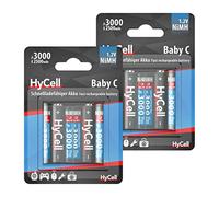 HyCell batería Baby C Tipo 3000 (min. 2500 mAh) schnellladefähige NiMH de batería para Linterna etc.