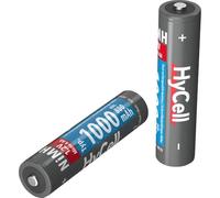 Hycell X 4 Energy - Pilas recargables NiMH AAA 800 mAh (Paquete de 4), color negro