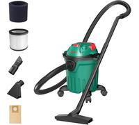 HYCHIKA 1000 W Aspirateur Eau Et Poussières, 3 en 1 Injecteur/Extracteur, Cuve : 12 l, Fonction de Nettoyage du Filtre, Fonction de Soufflage, Convient pour Les Petits nettoyages