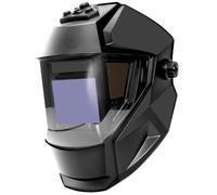 HYCHIKA Automática Careta Soldar, Máscara de Soldador Auto-Oscurecible con Amplia Visión 10x9cm - Casco de Soldador Solar y a Batería, 4 Sensores Premium, Sombra Ajustable 4/5-9/9-13, Incluye Gorro