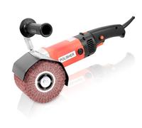 HYCHIKA BETTER TOOLS FOR BETTER LIFE 1400W Pulidora Eléctrica para Madera, Metal y acero Inoxidable, 8 Velocidades Variables, 600-3600RPM Lijadora de Rodillo, Máquina de Satinado, Ø120mm