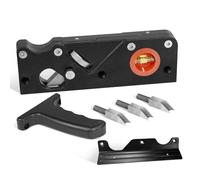 HYCHIKA Cepillo Carpintero, Cepillo para Madera de 45° con 4 Cabezales, Nivel de Burbuja y Mango Ergonómico, Cepilladora de Madera Manual para Cantos y Esquinas, Ideal para Carpinteros y Ebanistas