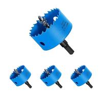 HYCHIKA Corona Perforadoras 68mm, Sierra Corona Serras Perfuradoras, Ideal Para Sierra Perforación Para, Aluminio, Madera, PVC (Paquete de 4)