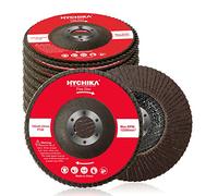 HYCHIKA Discos de Láminas, 10PC Discos Abrasivos, 125 mm x 22,2 mm, Grano 120, para Acero Inoxidable, Metal Acero y Madera