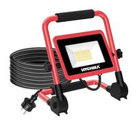HYCHIKA Foco Led 30W - Luz Portatil Foco Led Exterior Trabajo con 3500 LM 6500K Blanco Brillante, Luz IP65 Impermeable para Usar en Exteriores, Lámpara Portátil para Obras, Jardines, Garajes