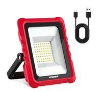 HYCHIKA Foco LED Recargable,20W 2000LM 6500K, Con Puertos de Carga USB Y Tipo C, IP65 Resistente al Agua, Adecuado Para Camping al Aire Libre, Obras
