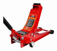 HYCHIKA - Gato hidráulico de Acero para Carreras, de Perfil Ultra bajo con Bomba de elevación rápida de Doble pistón, Capacidad de 3 toneladas (6.6 Libras)