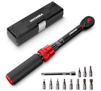 HYCHIKA Juego de 13 Llaves Dinamométricas 1/4" 5-25Nm, Precisión ±2%, Set Llave Dinamométrica Bicicleta 72 Dientes con Alargue, Bits y Estuche.