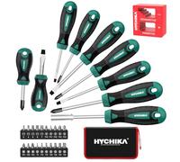 HYCHIKA - Juego de destornilladores de 30 piezas, juego de destornilladores magnéticos que incluye destornillador de cabeza plana, destornillador Phillips, perfecto para bricolaje, hogar, oficina,