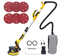 HYCHIKA Lijadora Pared con Aspirador, Mango Plegable Extensible, Lijadora Jirafa con Luz LED, Velocidad de 6 Marchas, Diámetro Del Disco de Molienda 214 mm