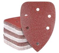 HYCHIKA Lijas Para Lijadora, 60 Piezas 140 x 80 mm 6 Agujeros, Gancho y Bucle, Grano 60/80/100/120/180/240, Compatible con HYCHIKA 140W Lijadora, Número Modelo: TX104