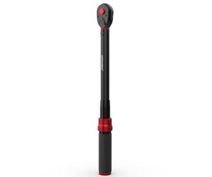 HYCHIKA - Llave dinamométrica de 1/2 pulgada de 40-220 Nm, precisión de ± 2%, 72 dientes de doble dirección, con adaptador de 3/8 pulgadas, barra de extensión de 125 mm y enchufes de 17,19,21 mm para