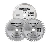 HYCHIKA Mini Hojas de Sierra Circular 3 PCS Diámetro: 85 mm, Eje: 10 mm, HC/HS/Diamante 4500 RPM