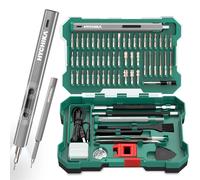 HYCHIKA Mini Juego de destornilladores eléctricos Juego de destornilladores de precisión 67 en 1 con 46 puntas magnéticas Kit de herramientas de reparación electrónica Oro