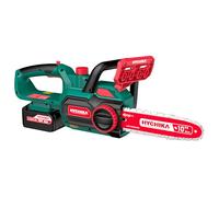 HYCHIKA - Motosierra eléctrica con cadena 3/8 de 10 pulgadas, motosierras inalámbricas de 18 V con batería de 4000 mAh y cargador, sierras eléctricas para cortar madera y árboles, sierra de árbol de