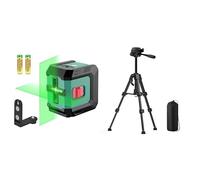 HYCHIKA Nivel Láser Autonivelante con Tripode, Nivel Laser Verde Ajustable con 3 Niveles de Brillo, Laser Autonivelante Uso Interior y Exterior, Soporte Magnético 360° Rotación 2 Batería Incluida