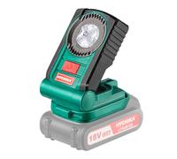 HYCHIKA Portátil 18V Foco Led Bateria(4 LEDs, 32 Horas de Luz, Cabezal Ajustable, Empuñadura suave, Pilas y Cargador No Incluidos)
