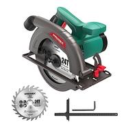 HYCHIKA Sierra Circular 1300W 4500RPM 185mm Mini Sierra Circular, Motor de alta Potencia, Profundidad de corte 65mm (90º), 45mm (45º), Extracción de Polvo, 2M Cable, para Corte de Madera/Plástico