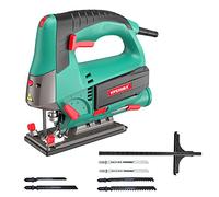 HYCHIKA Sierra de Calar, 110mm, 800W 800-3000SPM, 6 Velocidad Ajustable | 4 Modos de Corte, Corte -45º a 45º, Caja Magnética de Hoja, Cortar Madera Metal Plástico