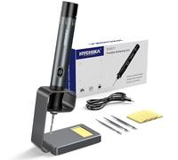 HYCHIKA Soldador Estaño, con Batería de 2600mAh, Calentamiento Rápido en 7 Segundos (200℃-450℃), Suspensión/Apagado Automático, Soldador de Estaño para Reparación Electrónica, Soldadura y DIY