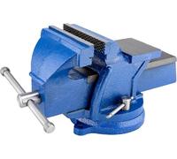 HYCHIKA Tornillo de Banco 125mm(5 pulgadas), 360 ° Se Puede Girar, Tornillo de Banco de Trabajo de Hierro Fundido, para Madera Metalurgia Perforación