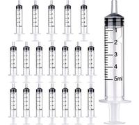 HYCKee 5 ml jeringa de plástico con tapa, múltiples usos para dosificar y medir líquidos, 50 ml