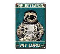 HYCLAM Letrero de lata con texto en inglés "Your Butt Servilletas" My Lord Funny Bathroom The Kitchen Sign Retro Funny Art Decorative Iron Picture 20.3 x 30.5 cm - Cartel de lata