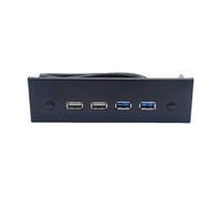 Hyclam Panel frontal multifuncional de 5.25 pulgadas, USB 3.0, para PC, escritorio, unidad de CD-ROM de 5.25 pulgadas, bahía USB 3.0/2.0 de 19 pines, 9 pines, portátil de 5.25 pulgadas
