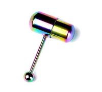Hyclam Piercing de lengua vibrador de acero inoxidable para lengua, piercing de lengua, barra de piercing de lengua, joyería corporal, decoración de moda