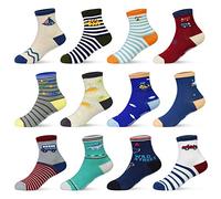 HYCLES Baby StopperSocken Kinder 0-7 Jahre 12 Paar Anti Rutsch Socken Kind ABS Socken Kinder Jungen Mädchen 23-26 27-30 Kleinkind Socken Baby 0-6-12-18 Monate, 04 Dinosaurios, 1-3 Jahre