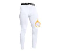 HYCOPROT Calzoncillos Térmicos para Hombre Mallas Termicas Largos Pantalon de Invierno Funcionales Calzoncillos de Esquí Ropa Interior Polar Caliente Hombre (Blanco, L)