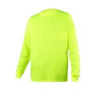 HYCOPROT Camisa de Seguridad de Alta Visibilidad de Manga Larga Reflectante Ligera Camisas de Trabajo de Protección Solar para Hombres y Mujeres (Amarillo, S)