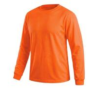 HYCOPROT Camisa de Seguridad de Alta Visibilidad de Manga Larga Reflectante Ligera Camisas de Trabajo de Protección Solar para Hombres y Mujeres (Naranja, XXL)