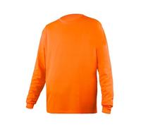 HYCOPROT Camisa de Seguridad de Alta Visibilidad de Manga Larga Reflectante Ligera Camisas de Trabajo de Protección Solar para Hombres y Mujeres (Naranja, XL)