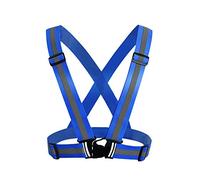 HYCOPROT Chaleco reflectante ajustable de seguridad alta visibilidad para deportes al aire libre por la noche, correr, ciclismo, senderismo, ciclismo, motocicleta, perro, caminar, (1 pieza azul)