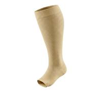HYCOPROT Medias de Compresión Talla Grande para Mujer Hombr Punta Abierta Pantorrilla Ancha Soporte Médico Graduado Calcetines Compresión Venas Varicosas Piernas Hinchadas Embarazo Vuelos 20-30 mmHg
