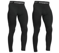 HYCOPROT Pantalones de Compresión para Hombre Secado Rápido Pantalones Deportivos de Entrenamiento Leggings Correr Pantalones de Baloncesto para Running Fitness Yago (Negro, XL)