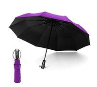 HYCOPROT Paraguas Resistentes Al Viento Para Mujeres y Hombres, Paraguas de Viaje Plegable Automático Compacto a Prueba de Viento con Revestimiento de Bloqueo UV y Mango Ergonómico Portátil