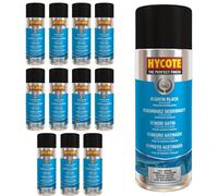 Hycote Botes de Pintura en Spray de Secado rápido para Coches, Negro Satinado, 400 ml (Pack de 12)