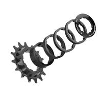 HYDBCNP Compatible con el Kit de conversión de Rueda Libre de una Sola Velocidad Tanke, 18 Dientes, piñón de Cassette, aleación de Aluminio 7075 CNC.(15T Black)