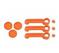 HYDBCNP Manilla Tirador Lateral manija para puerta Cubierta decorativa para manija de puerta trasera de coche, compatible con Jeep compatible con Wrangler JK 2007-2017(Orange for 2 door)