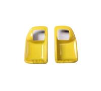 HYDBCNP Manilla Tirador Lateral manija para puerta Manijas interiores de puertas (4/2) con decoración tipo cuenco, compatibles con Jeep compatibles con Wrangler JK 2011-2017(Yellow 2-door)