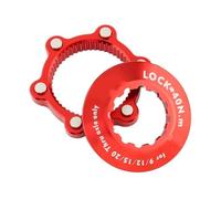 HYDBCNP Tambor Trasero para Bicicleta Candado Central para Bicicleta A Adaptador De 6 Orificios, Conversión De Bloqueo Central De Buje, Rotor De Freno De Disco De 6 Pernos para Ciclismo(Type 2 Red)