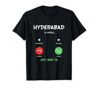 Hyderabad está Llamando y Debo IR a India Viajando Camiseta